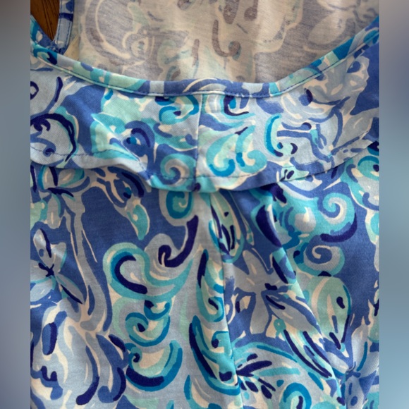 Lilly Pulitzer Billie Dress SZ S Saltwater Blue Suns Out Funs Out - Picture 9 of 14